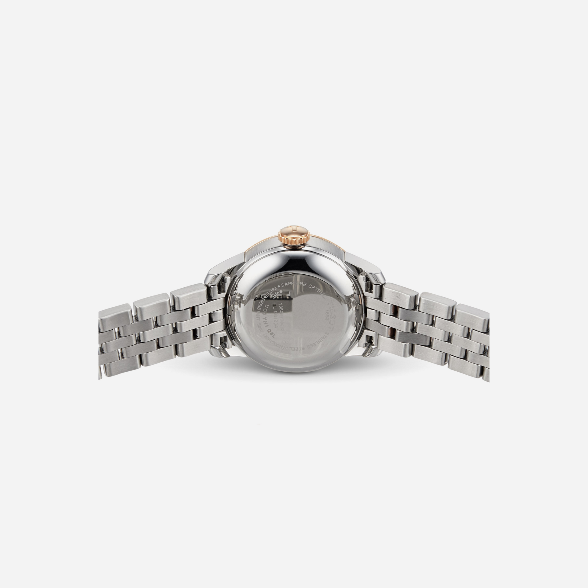 Tissot Le Locle Automatic Small lady 25.30mm Silver Dial Grey/Rose Gold PVD Stainless Steel Watch