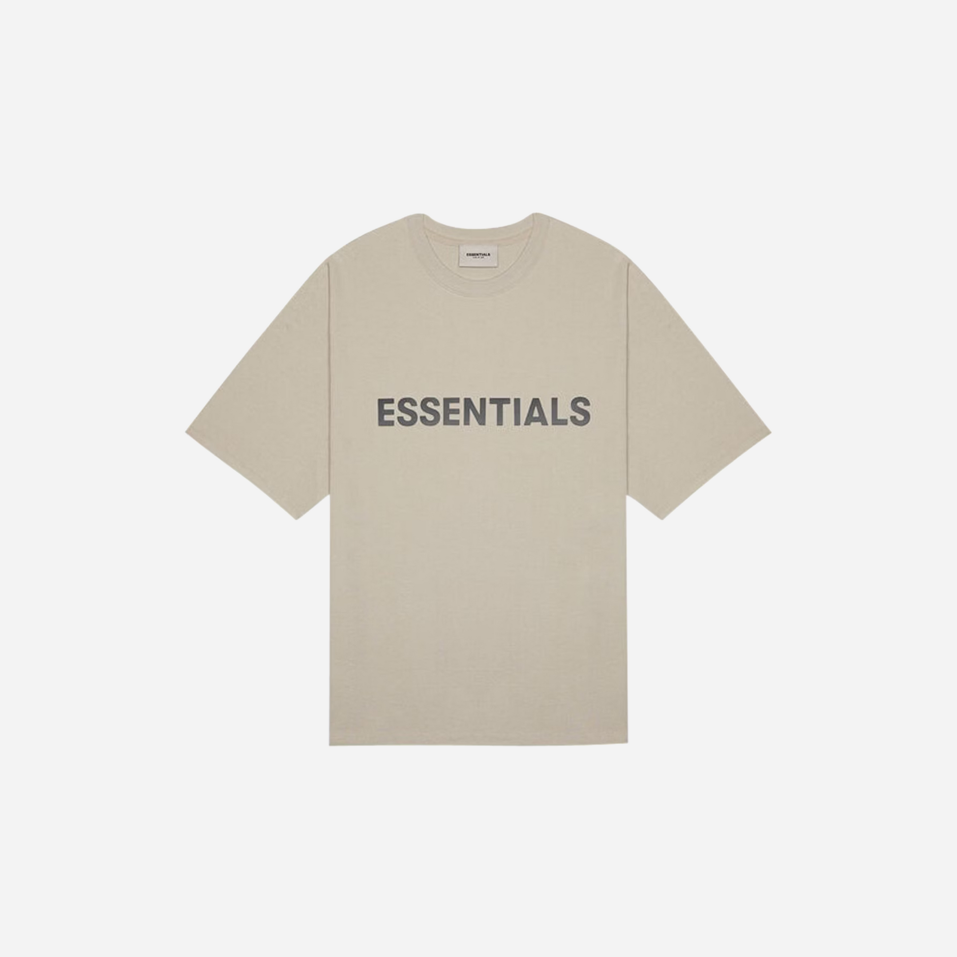 Essentials Boxy T-Shirt Applique Logo Tan