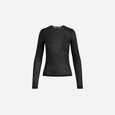 Skims Long Sleeve T-Shirt Sheer Cotton