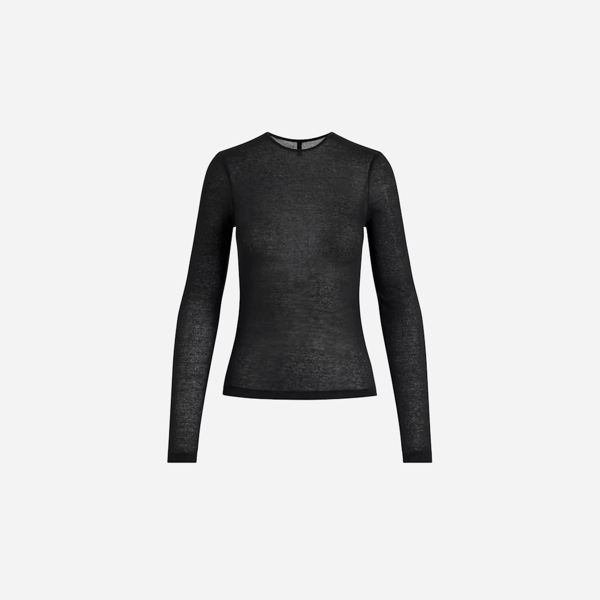 Skims Long Sleeve T-Shirt Sheer Cotton