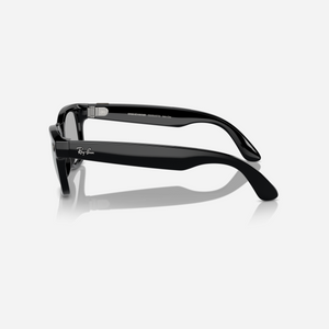 Ray-Ban Meta Wayfarer Large Shiny Black Clear
