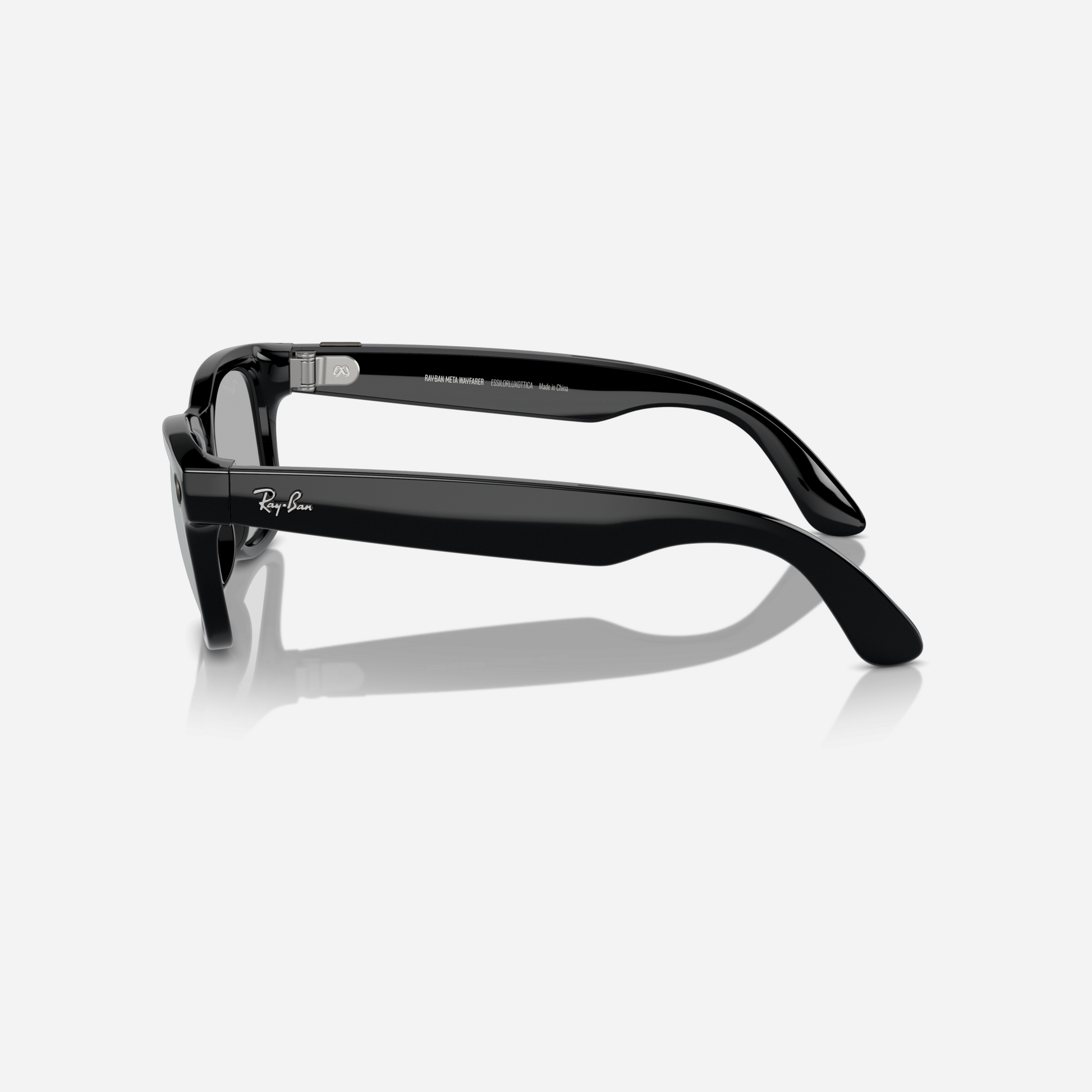 Ray-Ban Meta Wayfarer Large Shiny Black Clear