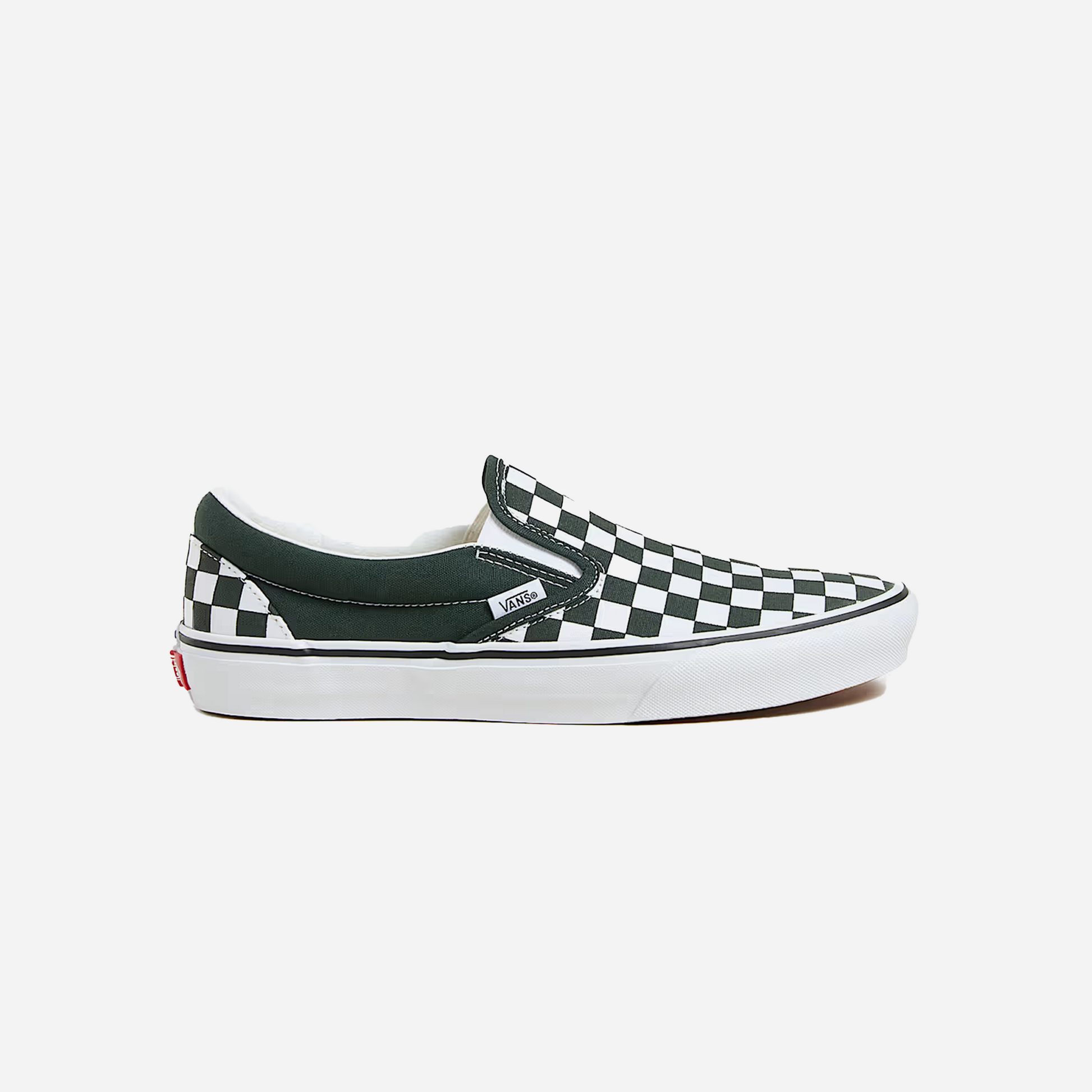 Vans Classic Slip-On Checkerboard Shoe Scarab Green / White