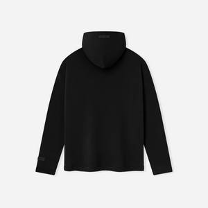 Fear Of God Essentials SS25 Womens Long Sleeve Hoodie - Jet Black