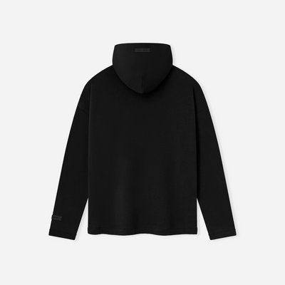 Fear Of God Essentials SS25 Womens Long Sleeve Hoodie - Jet Black