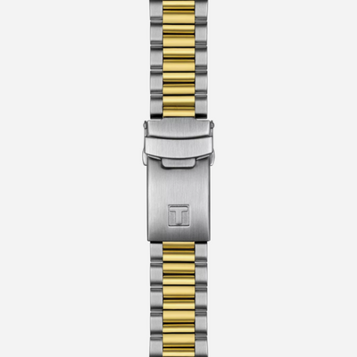 Tissot PR516 Chronograph Black Dial 40mm Grey and Yellow Gold PVD Bracelet Quartz Watch