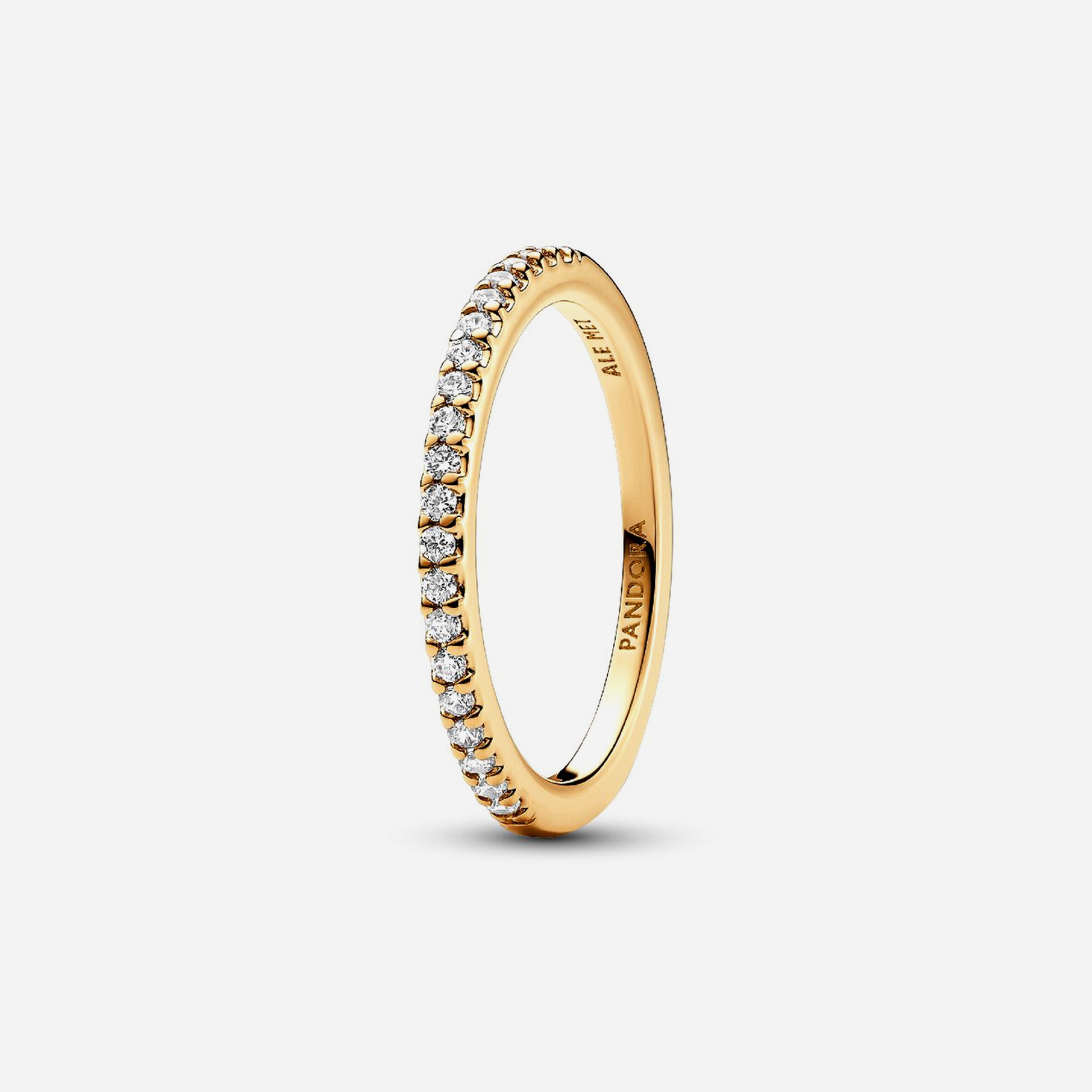 Pandora Sparkling Band Ring Gold Plated