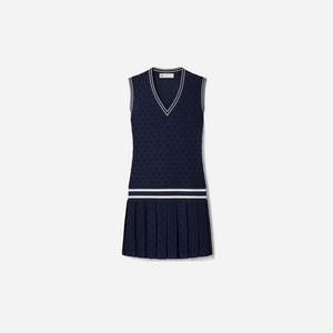 Tory Burch Terry Jacquard Tennis Dress Tory Navy