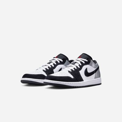 Nike Air Jordan 1 Low White Fire Red Black Matte Silver