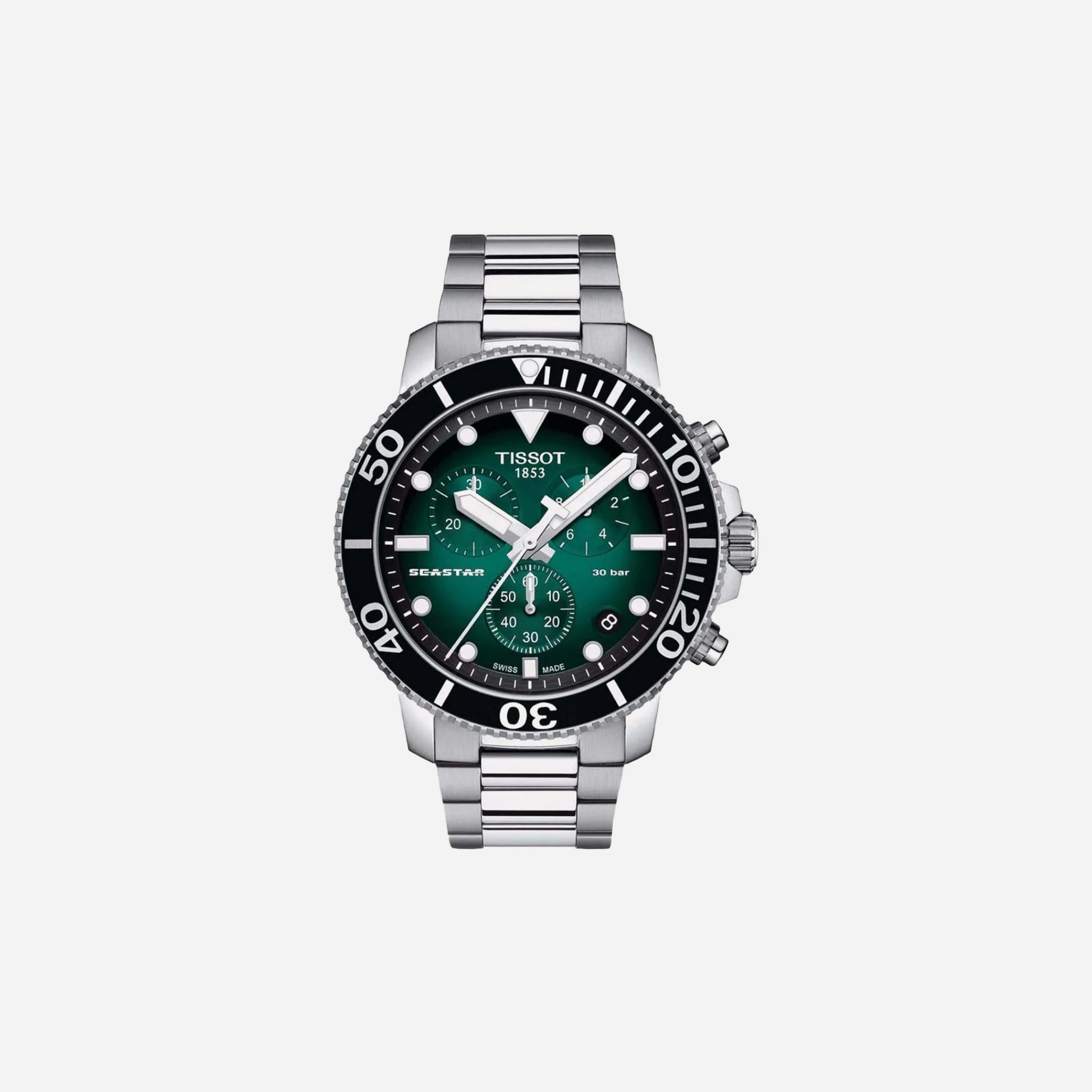 Tissot Seastar 1000 Chronograph Green Dial Stainless Steel 45.5mm