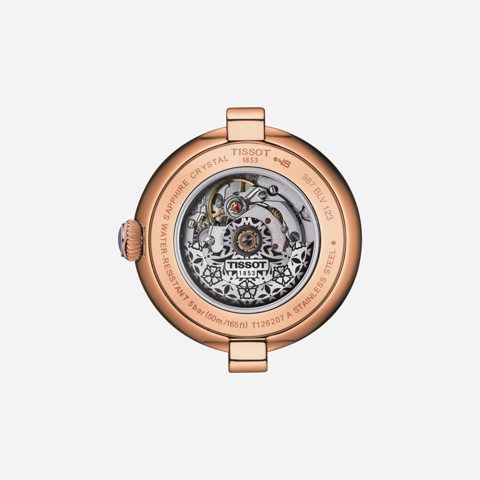Tissot Bellissima Automatic White Rose Gold Dial 29mm Leather Strap Swiss Automatic