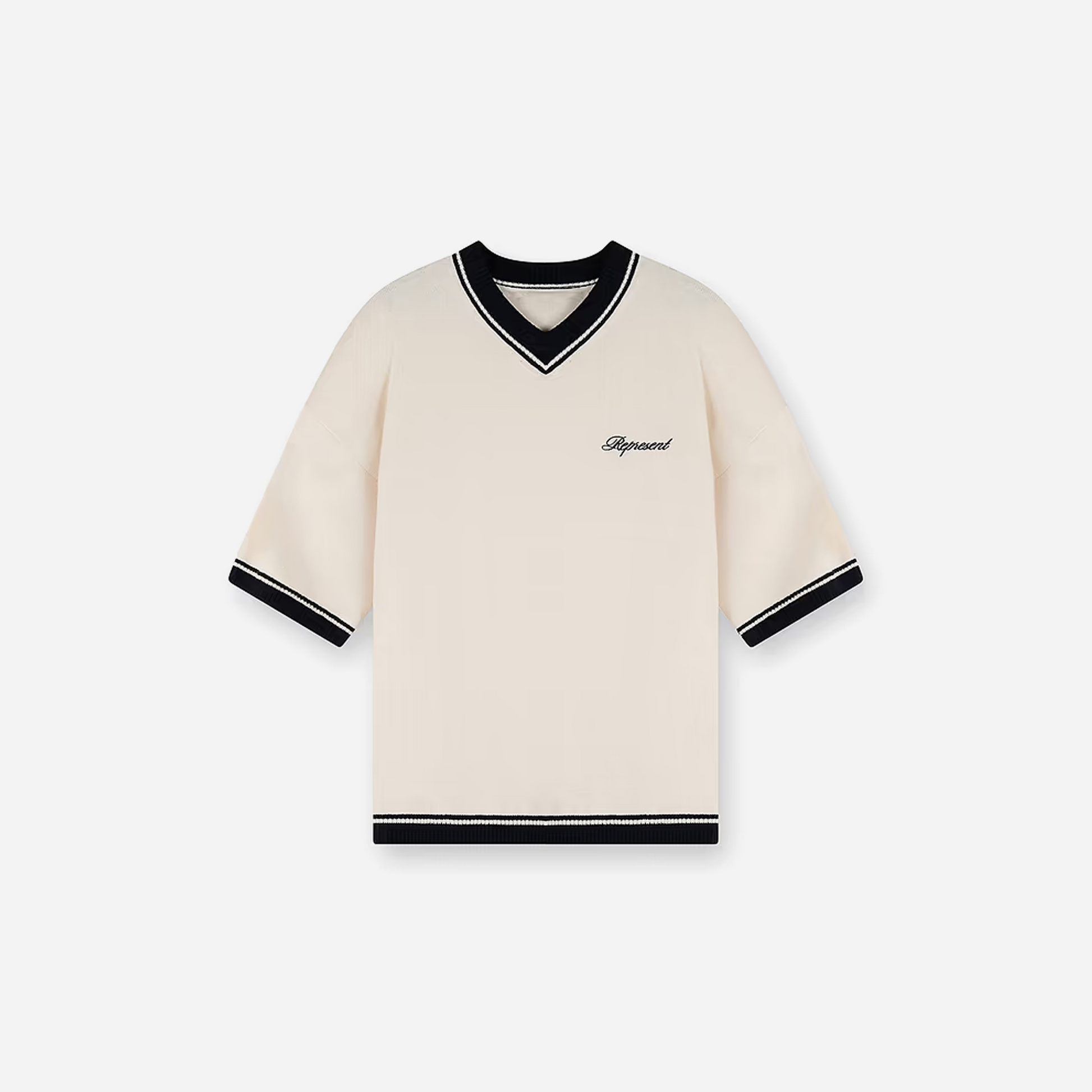 Represent Script Embroidered Knit