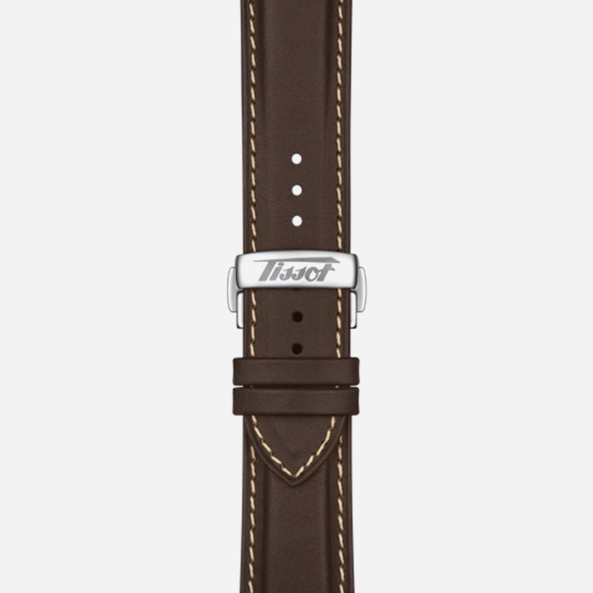 Tissot Telemeter 1938 Silver Dial 42mm Brown Leather Strap Automatic Chronograph Watch