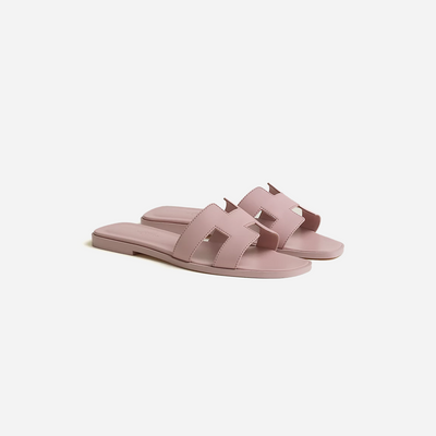 Hermes Oran sandal Rose Cancan