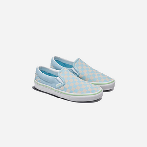 Vans Classic Slip-On Checkerboard Shoe Crystal Blue / Pink