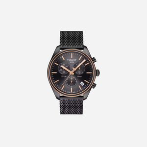 Tissot PR 100 Chronograph Black Dial Two-Tone Bracelet 41mm