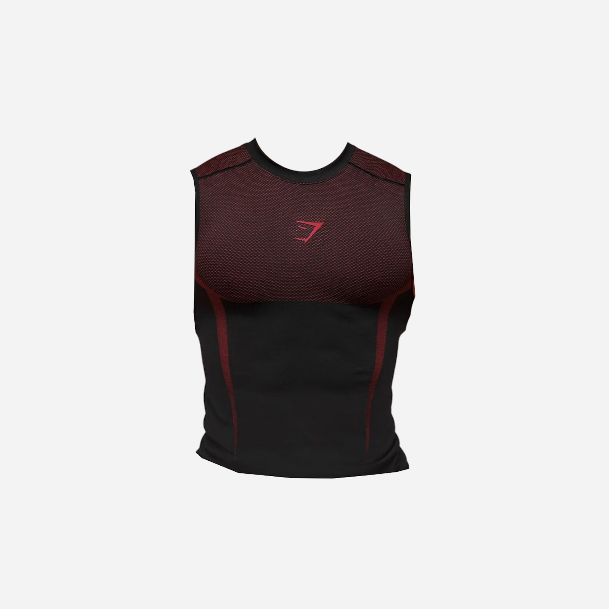 GYMSHARK Onyx 5.0 Tank Black/Carmine Red