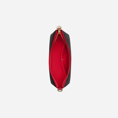 COACH Laurel Shoulder Bag In Signature Canvas Gold/Walnut/Bold Red