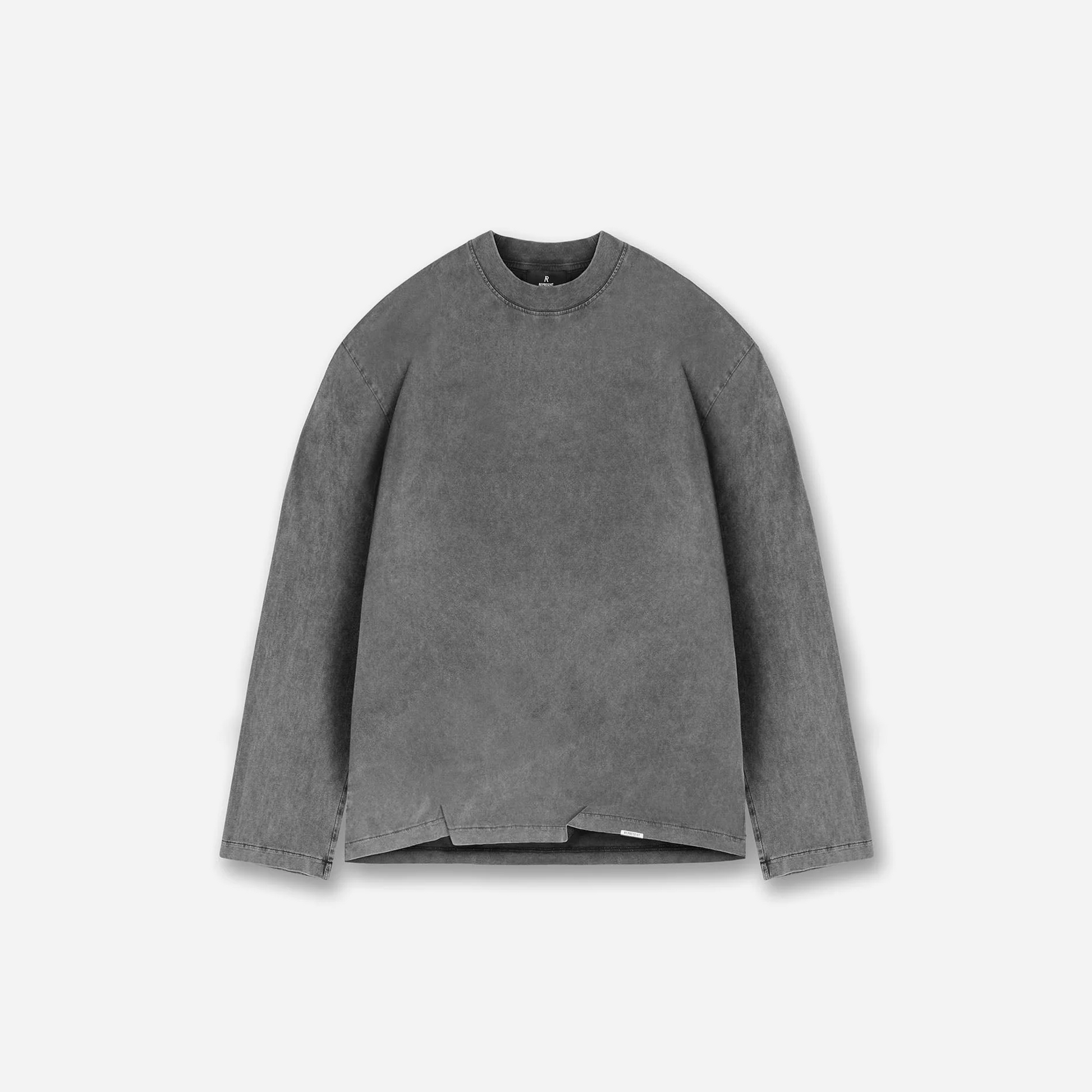 REPRESENT SS25 Initial Long Sleeve Open Cuff T-Shirt Vintage Grey