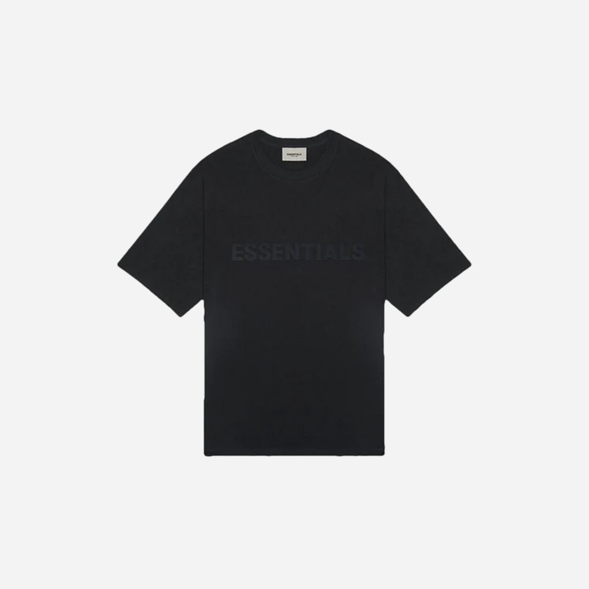 Essentials Boxy T-Shirt Applique Logo Black