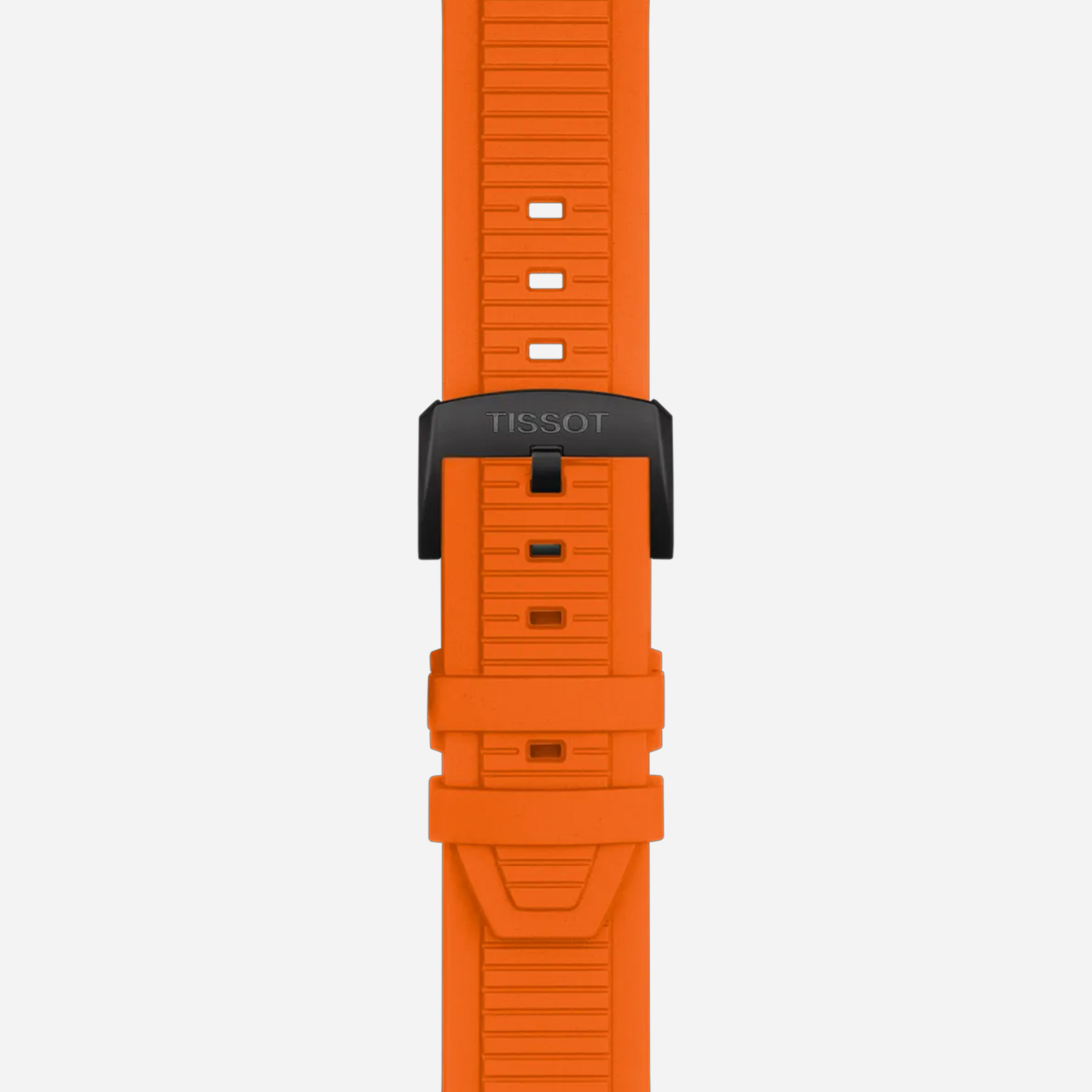 Tissot T-Race Orange Silicone Strap Black Dial 45mm Quartz Chronograph Watch