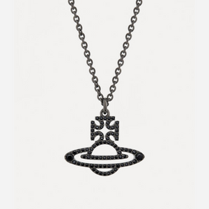 Vivienne Westwood Man. Trudy Pendant Necklace Black Cz
