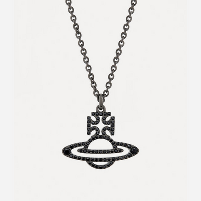 Vivienne Westwood Man. Trudy Pendant Necklace Black Cz