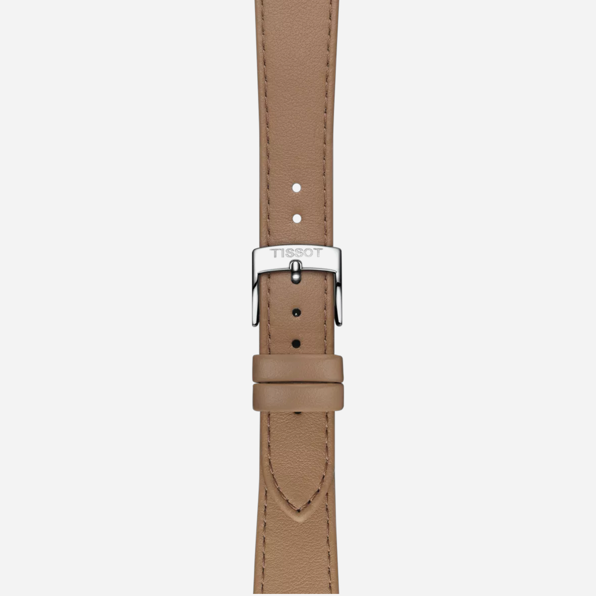 Tissot Stylist Silver 32mm Dial Light Brown Leather Strap Watch