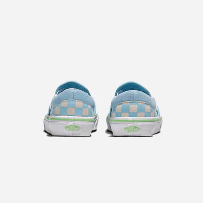 Vans Classic Slip-On Checkerboard Shoe Crystal Blue / Pink