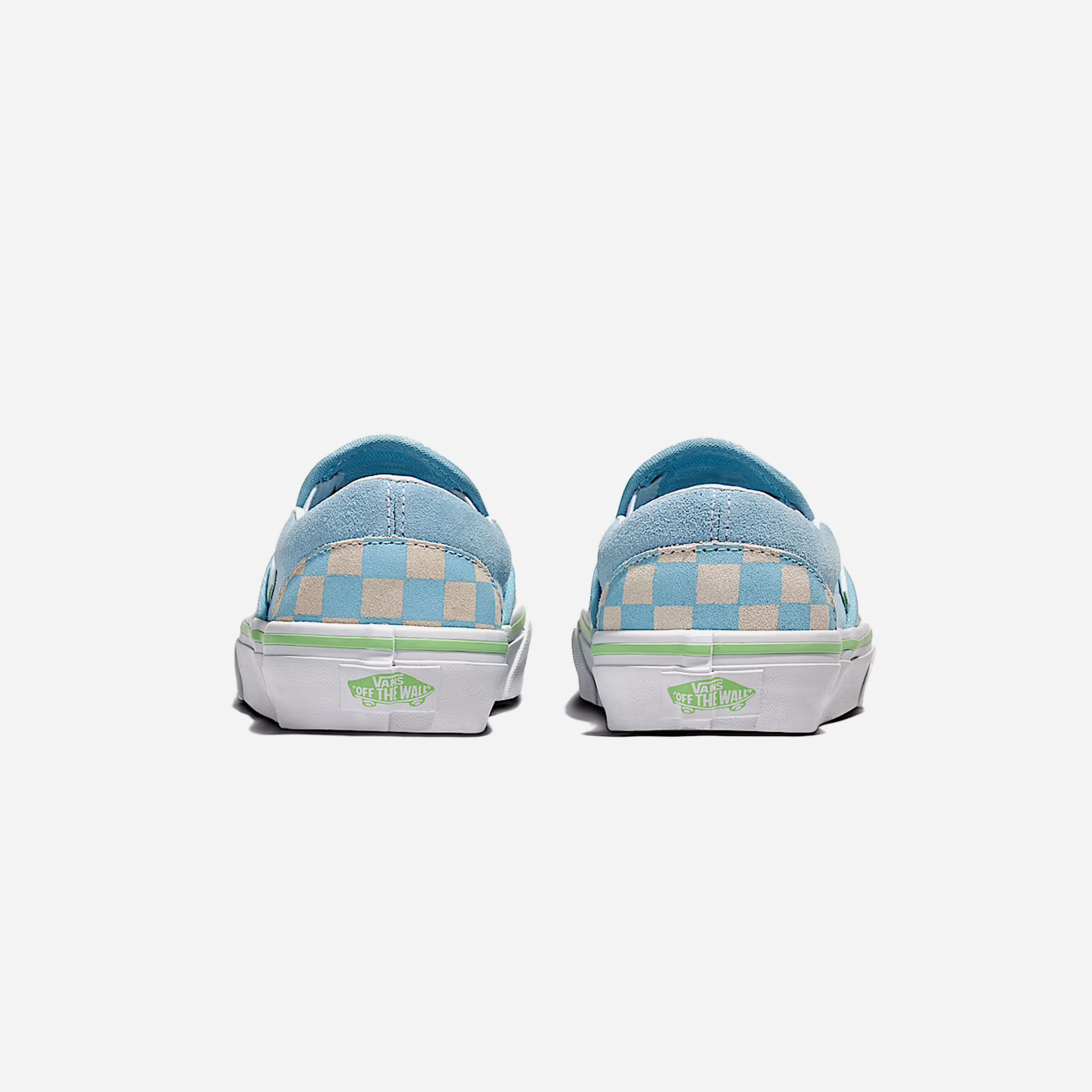 Vans Classic Slip-On Checkerboard Shoe Crystal Blue / Pink