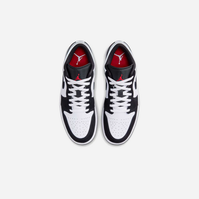 Nike Air Jordan 1 Low White Fire Red Black Matte Silver