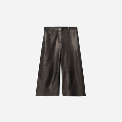 Cos Leather Barrel-Leg Culottes