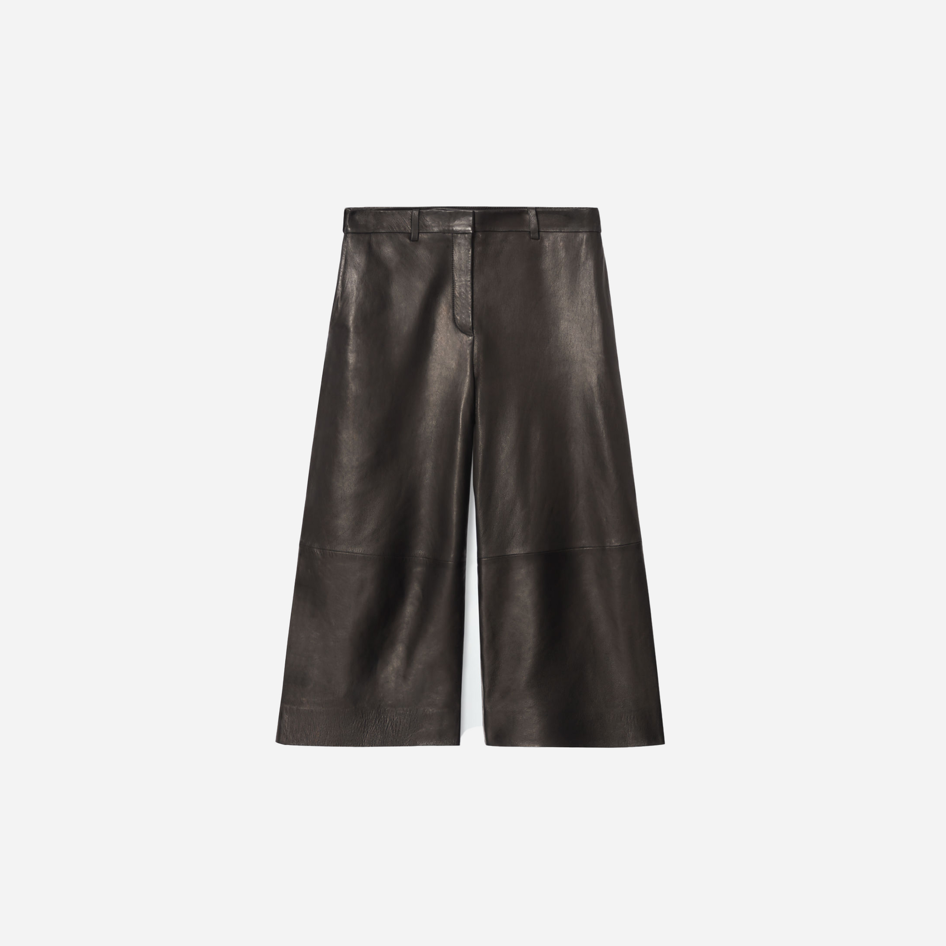 Cos Leather Barrel-Leg Culottes