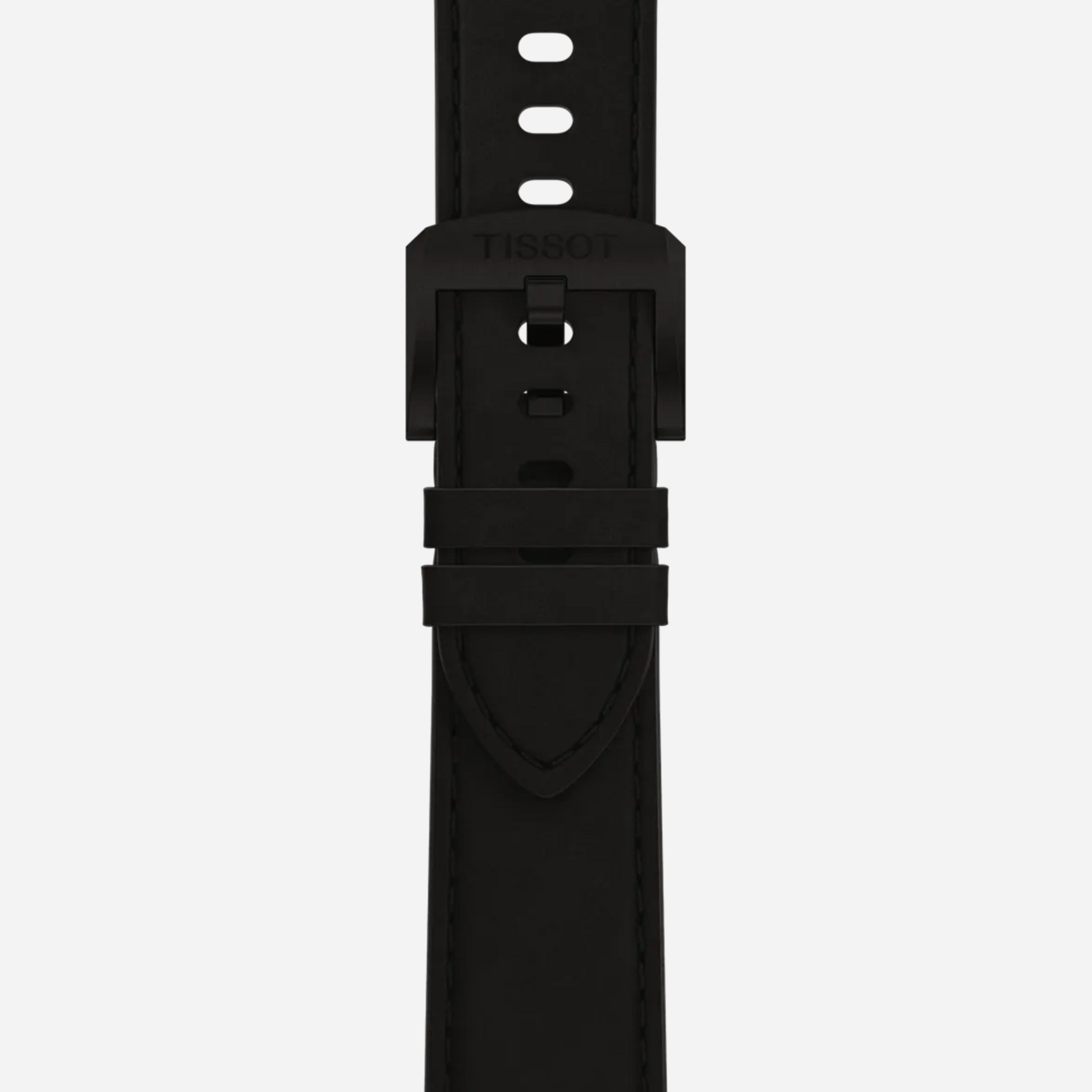 Tissot PRC 100 Solar Quartz Black Dial Black Leather Strap Watch 39mm