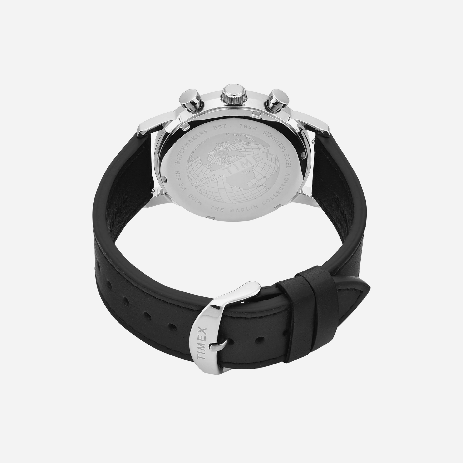Timex Marlin 42mm Silver-Tone Round Dial Analog Men's Silver Tone Watch