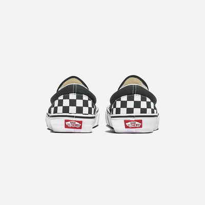 Vans Classic Slip-On Checkerboard Shoe Scarab Green / White
