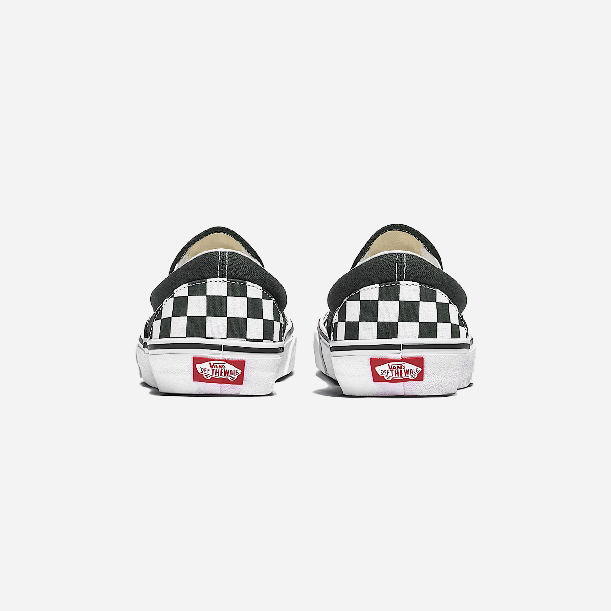 Vans Classic Slip-On Checkerboard Shoe Scarab Green / White