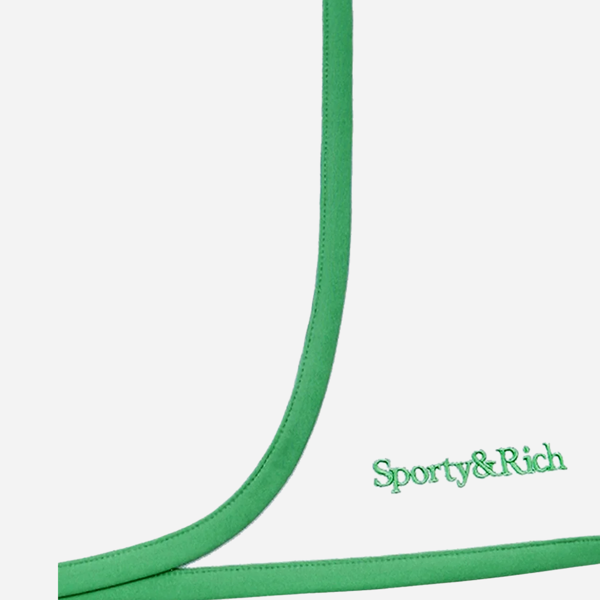 Sporty&Rich Serif Logo Wrap Skirt - White/Verde