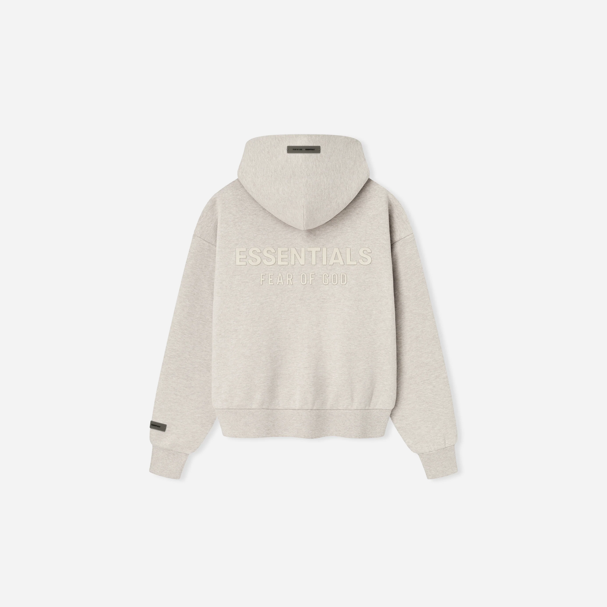 Fear Of God Essentials SS25 Womens Classic Fleece Zip-Up Hoodie- Heather Stone
