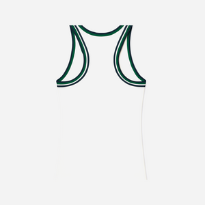 Tory Burch Performance Jersey Racerback Tennis Tank Snow White Evergreen