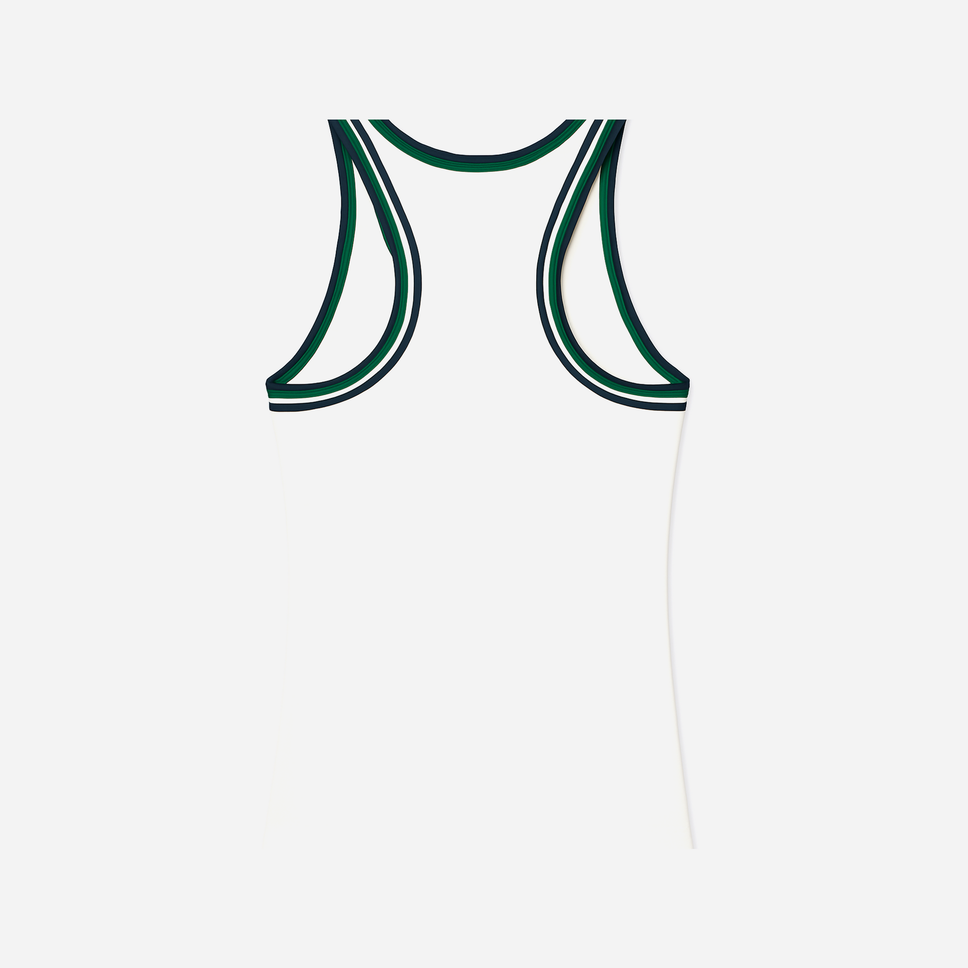 Tory Burch Performance Jersey Racerback Tennis Tank Snow White Evergreen