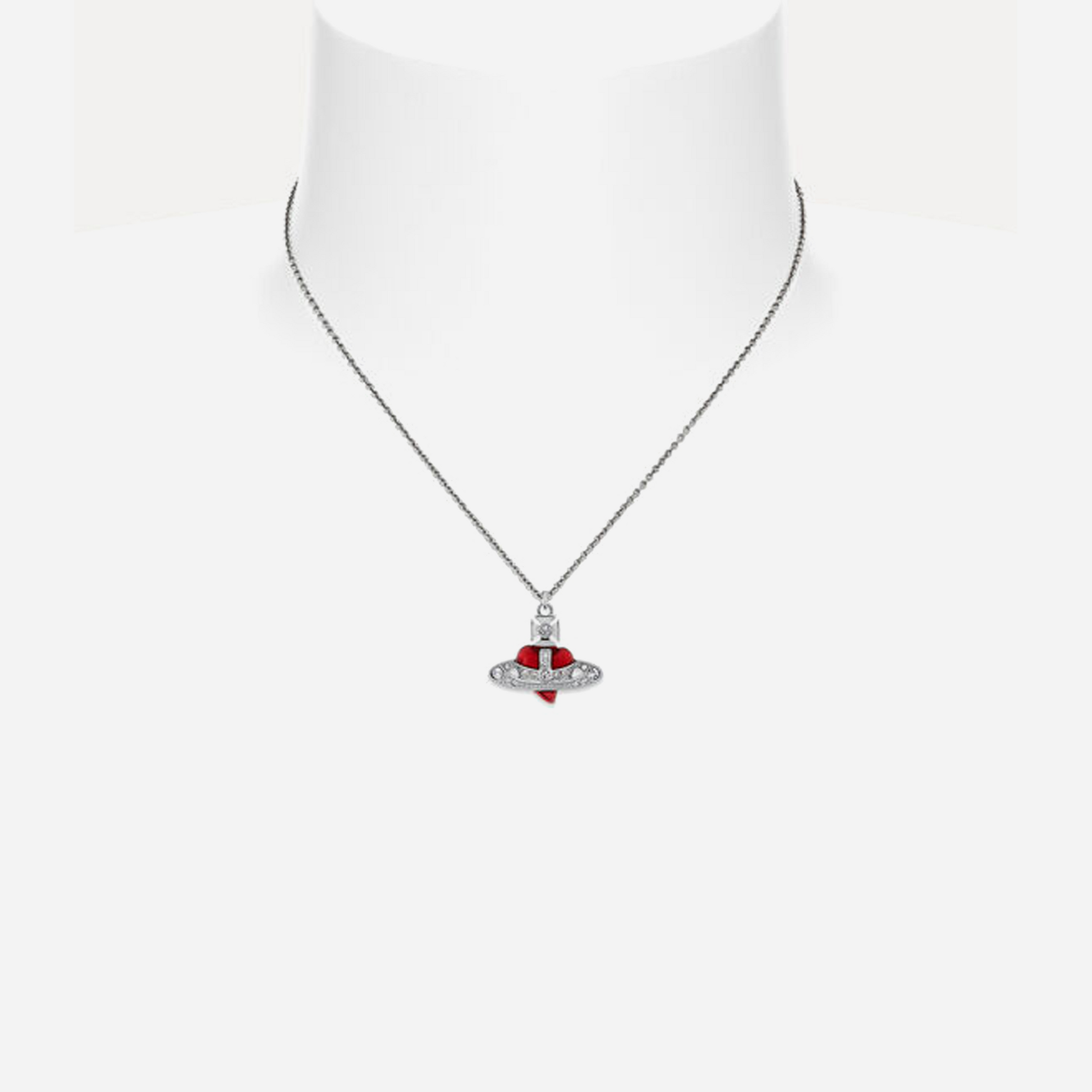 Vivienne Westwood New Diamante Heart Pendant Necklace