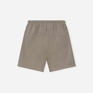 Fear Of God Essentials SS25 Relaxed Fleece Sweatshort With Piping Homestead Heather