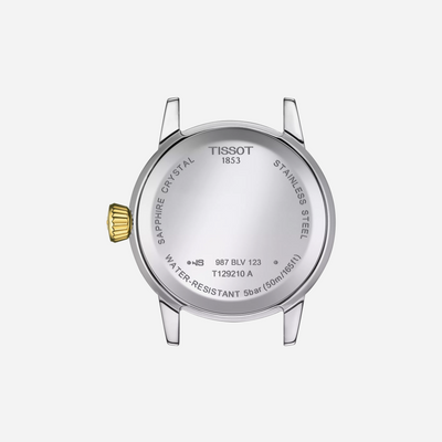 Tissot Classic Dream Lady Silver Dial 28mm Two-Tone Stainless Steel Quartz Watch.