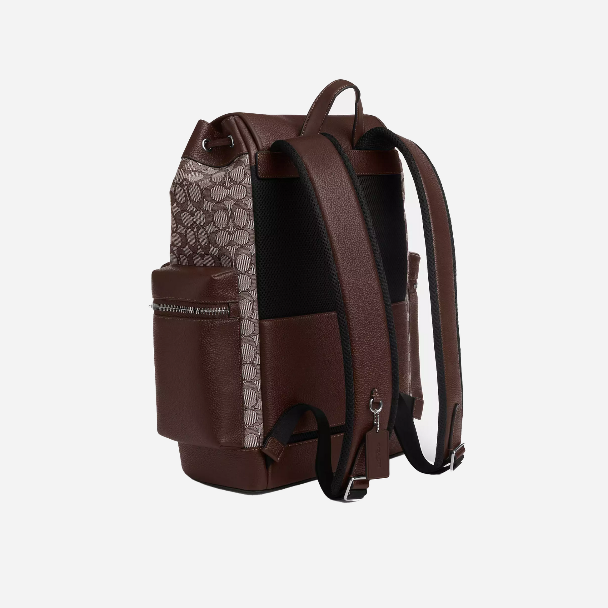 Coach Sprint Backpack In Signature Jacquard signature canvas/Silver/Oak/Maple