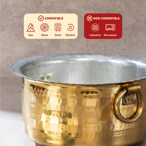 Brass Patila / Milk Topia- Naturally non stick , Non Toxic, Teflon Free