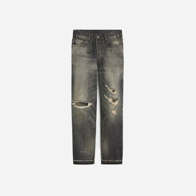 Celine Wesley Jeans in Black Paradiso Wash Denim