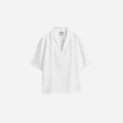 Cos Open-Collar Linen Shirt