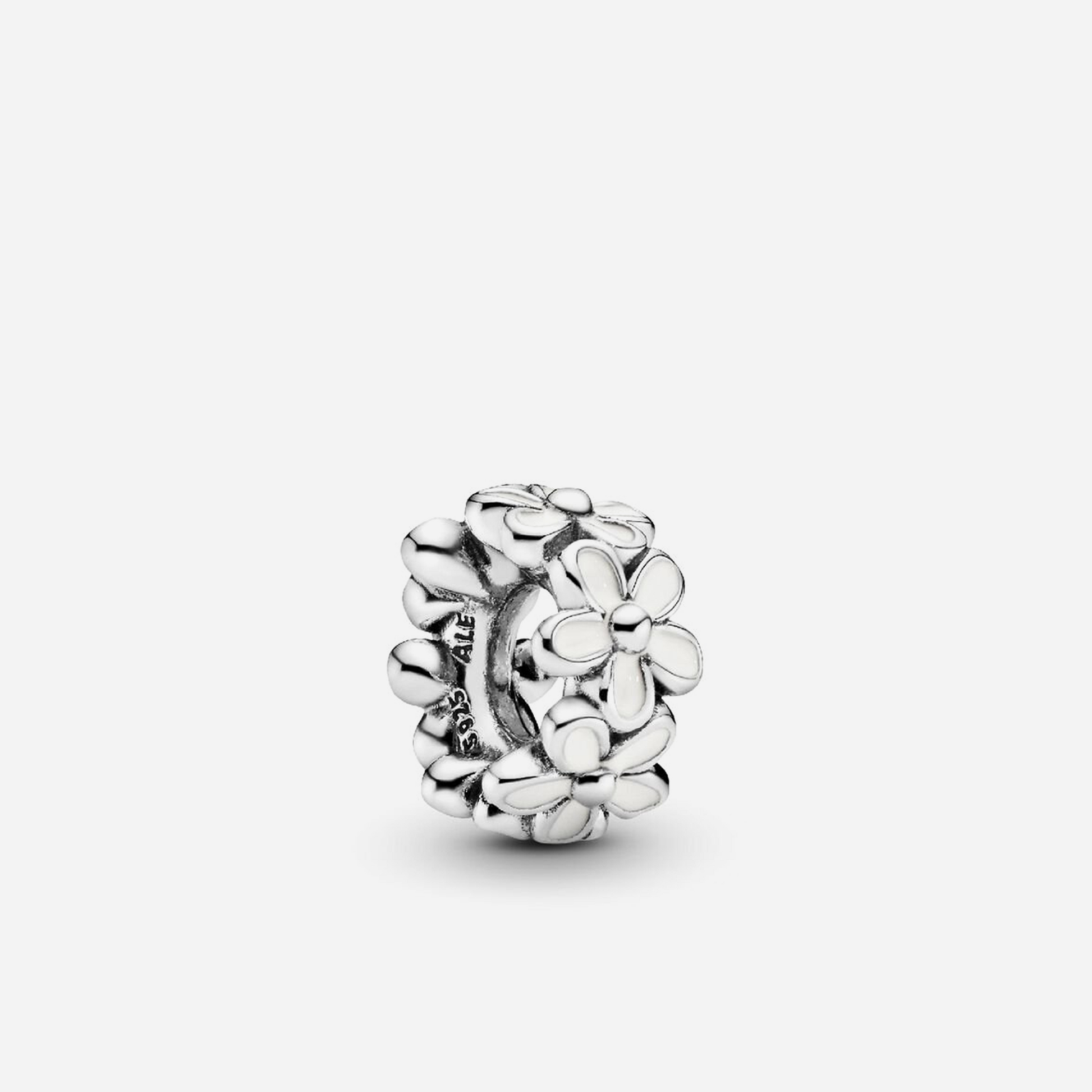 Pandora White Daisy Flower Spacer Charm