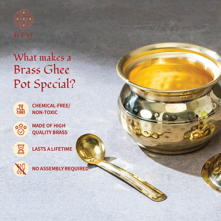 Brass Roti Tawa And Ghee Pot Combo